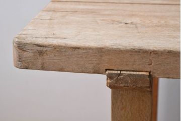 アンティーク家具　極厚天板　ナラ材製　木味　大きなアンティーク作業台(ダイニングテーブル)