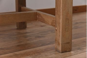 アンティーク家具　極厚天板　ナラ材製　木味　大きなアンティーク作業台(ダイニングテーブル)