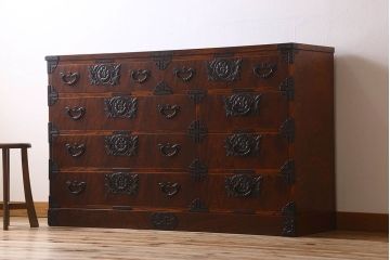 中古　岩谷堂箪笥　別注　白鳥2号総抽(衣装箪笥)(定価約65万円)