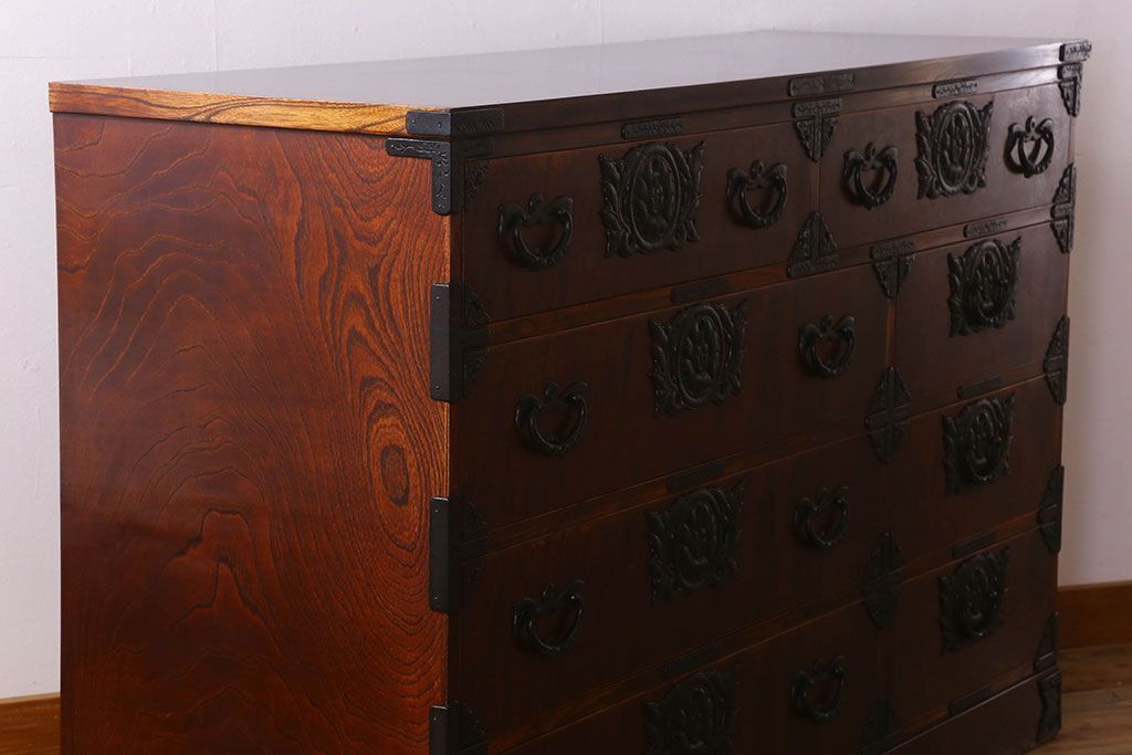 中古　岩谷堂箪笥　別注　白鳥2号総抽(衣装箪笥)(定価約65万円)