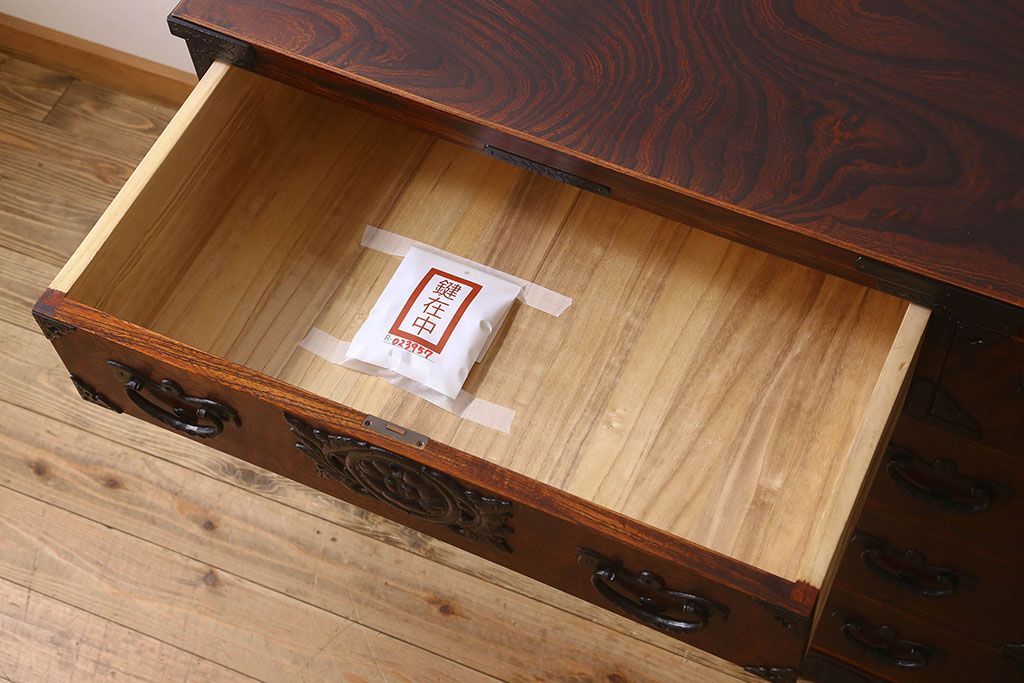 中古　岩谷堂箪笥　別注　白鳥2号総抽(衣装箪笥)(定価約65万円)