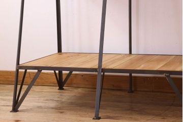 ラフジュ工房オリジナル　アイアンフレームのディスプレイラック【小】(陳列棚・飾り棚)(2)