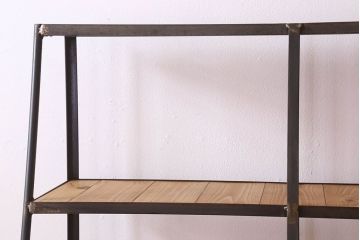 ラフジュ工房オリジナル　アイアンフレームのディスプレイラック【小】(陳列棚・飾り棚)(2)