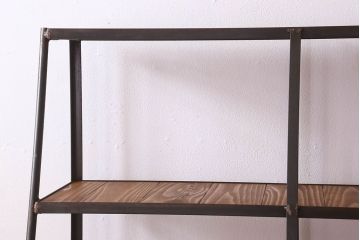 ラフジュ工房オリジナル アイアンフレームのディスプレイラック(小)(陳列棚・飾り棚)(3)