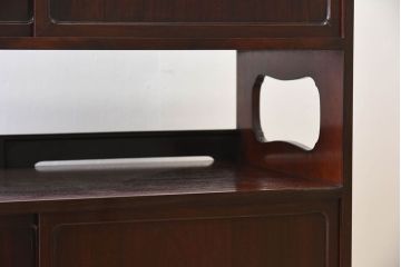 アンティーク家具　唐木・花梨材　大正昭和期　和モダン　指物　上品なアンティーク茶箪笥(カリン材)