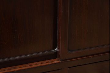 アンティーク家具　唐木・花梨材　大正昭和期　和モダン　指物　上品なアンティーク茶箪笥(カリン材)