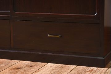 アンティーク家具　唐木・花梨材　大正昭和期　和モダン　指物　上品なアンティーク茶箪笥(カリン材)