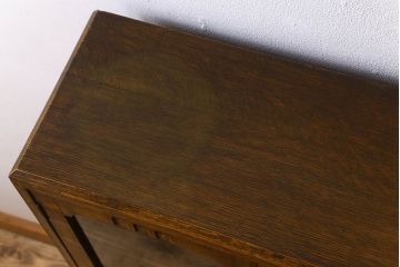 英国アンティーク家具　ビューローブックケース　オーク材