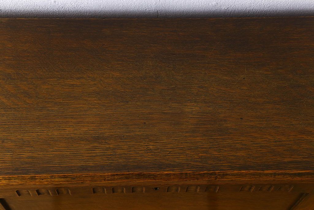 英国アンティーク家具　ビューローブックケース　オーク材