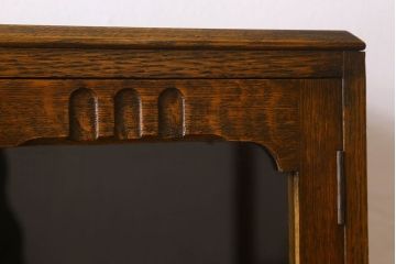 英国アンティーク家具　ビューローブックケース　オーク材