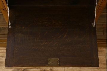 英国アンティーク家具　ビューローブックケース　オーク材