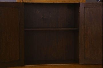 英国アンティーク家具　ビューローブックケース　オーク材