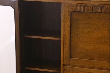 英国アンティーク家具　ビューローブックケース　オーク材