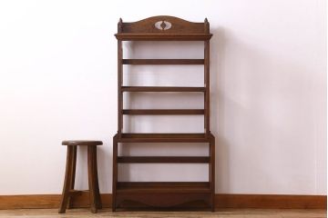 アンティーク家具　イギリスアンティーク　おしゃれなブックシェルフ オーク材