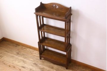 アンティーク家具　イギリスアンティーク　おしゃれなブックシェルフ オーク材