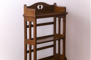 アンティーク家具　イギリスアンティーク　おしゃれなブックシェルフ オーク材