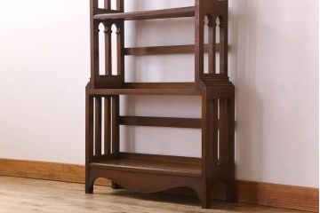 アンティーク家具　イギリスアンティーク　おしゃれなブックシェルフ オーク材