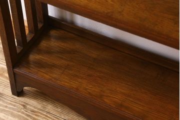 アンティーク家具　イギリスアンティーク　おしゃれなブックシェルフ オーク材