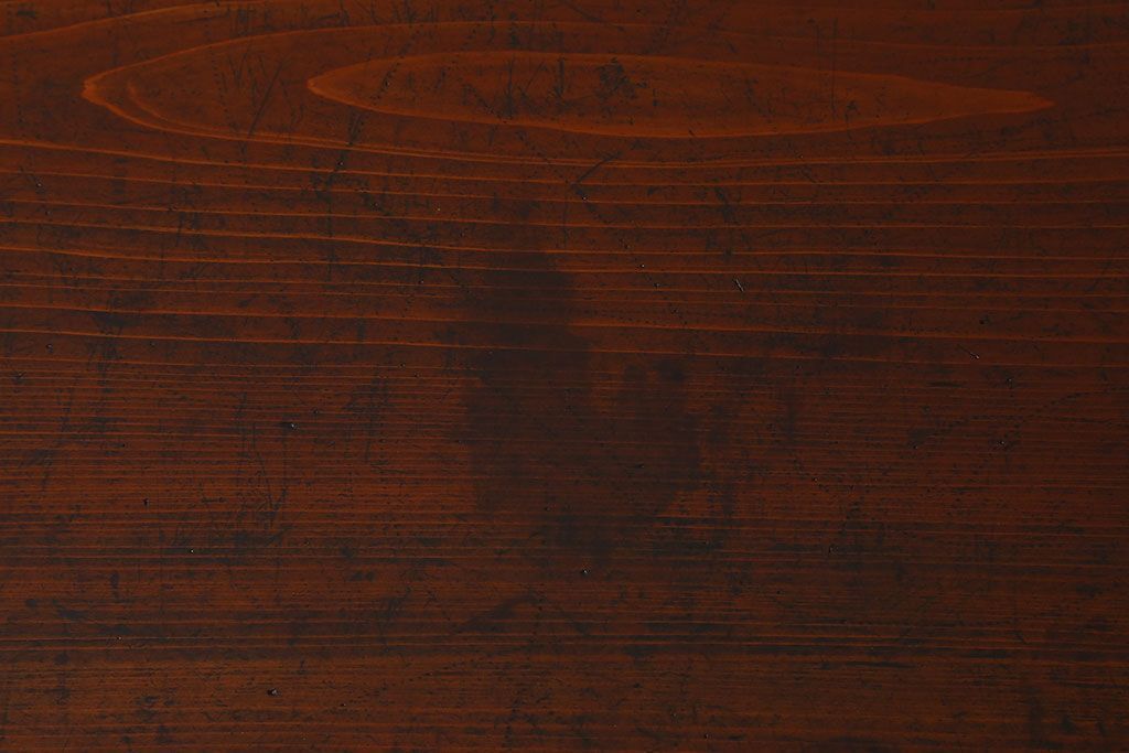 レトロ家具　昭和レトロ　引き出し2杯付き!古い平机(テーブル)(2)