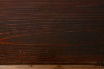 レトロ家具　昭和レトロ　引き出し2杯付き!古い平机(テーブル)(2)