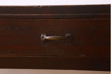 レトロ家具　昭和レトロ　引き出し2杯付き!古い平机(テーブル)(2)