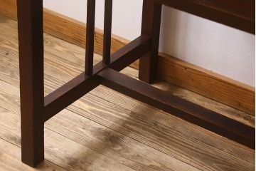 レトロ家具　昭和レトロ　引き出し2杯付き!古い平机(テーブル)(2)