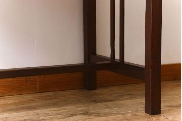 レトロ家具　昭和レトロ　引き出し2杯付き!古い平机(テーブル)(2)