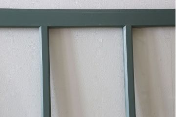 くすんだグリーン×グレーペイント!おしゃれなガラス戸2枚セット