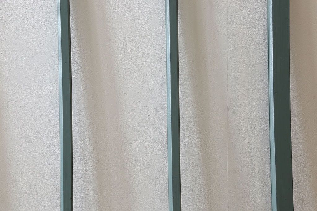 くすんだグリーン×グレーペイント!おしゃれなガラス戸2枚セット