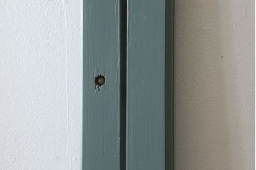 くすんだグリーン×グレーペイント!おしゃれなガラス戸2枚セット