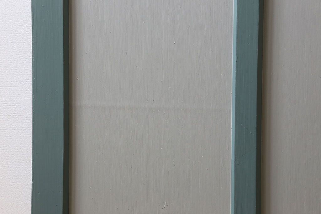 くすんだグリーン×グレーペイント!おしゃれなガラス戸2枚セット