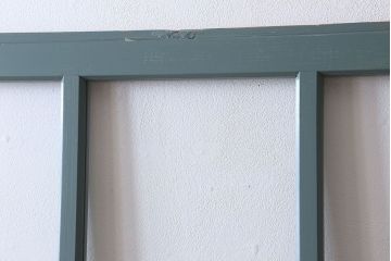 くすんだグリーン×グレーペイント!おしゃれなガラス戸2枚セット