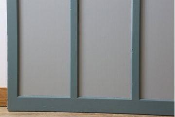 くすんだグリーン×グレーペイント!おしゃれなガラス戸2枚セット