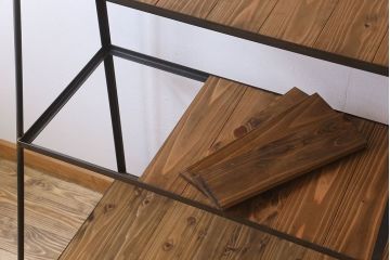 ラフジュ工房オリジナル　アイアンフレームのディスプレイラック【大】(陳列棚・飾り棚)(1)