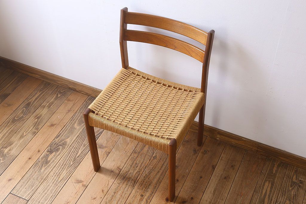 ヴィンテージ家具　北欧ビンテージ　ペーパーコードチェア(ダイニングチェア)(1)
