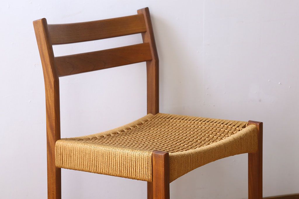 ヴィンテージ家具　北欧ビンテージ　ペーパーコードチェア(ダイニングチェア)(1)