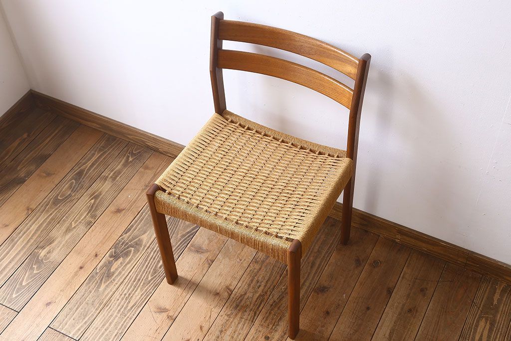 ヴィンテージ家具　北欧ビンテージ　ペーパーコードチェア(ダイニングチェア)(2)