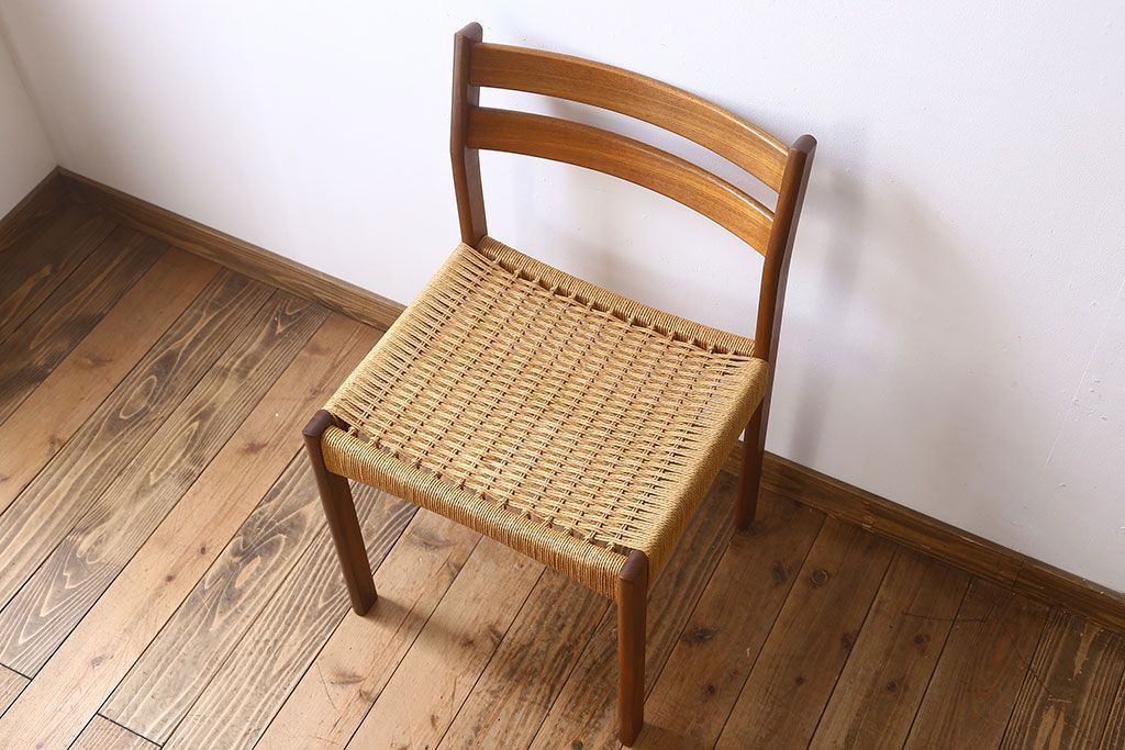 ヴィンテージ家具　北欧ビンテージ　ペーパーコードチェア(ダイニングチェア)(3)
