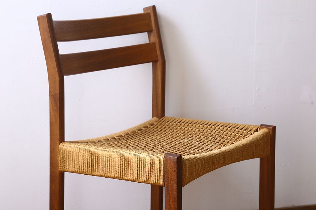 ヴィンテージ家具　北欧ビンテージ　ペーパーコードチェア(ダイニングチェア)(3)