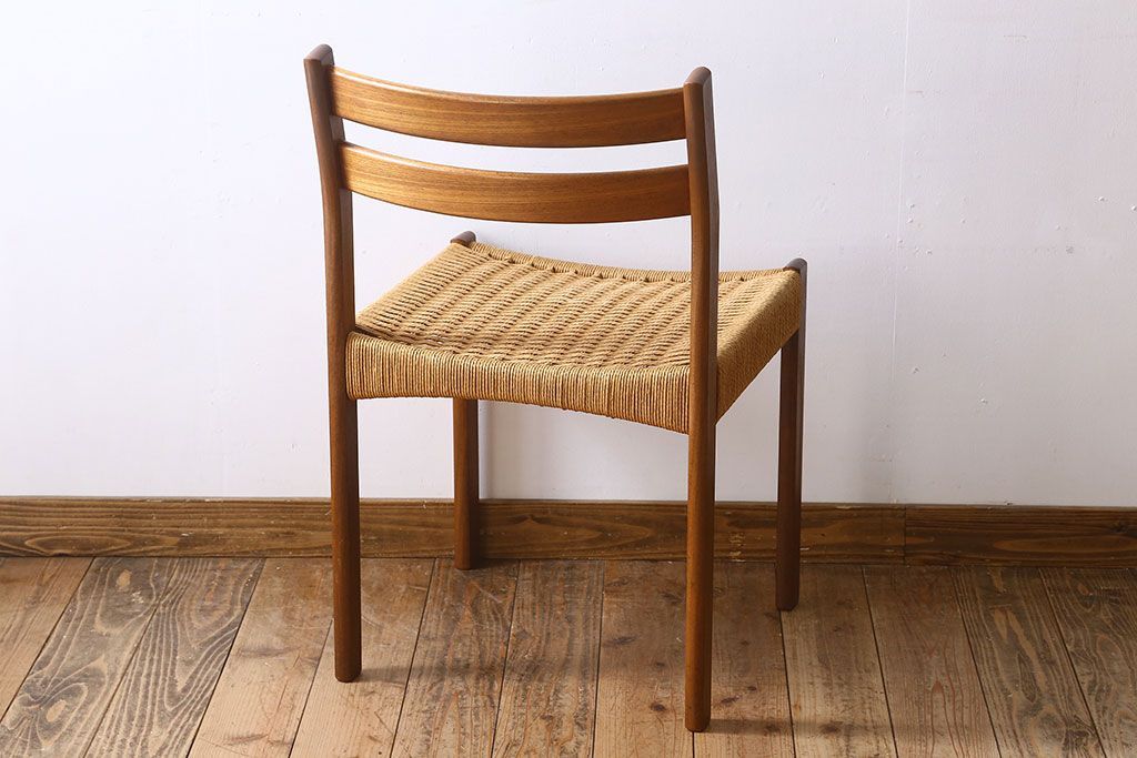 ヴィンテージ家具　北欧ビンテージ　ペーパーコードチェア(ダイニングチェア)(3)
