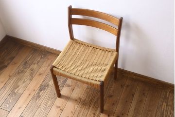 北欧家具　ビンテージ　ペーパーコードチェア(ダイニングチェア)(1)