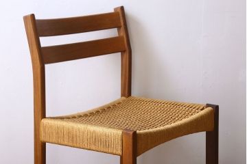 北欧家具　ビンテージ　ペーパーコードチェア(ダイニングチェア)(1)