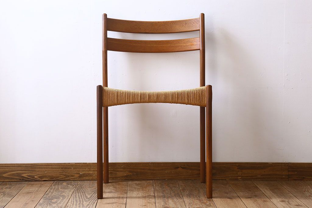 北欧家具　ビンテージ　ペーパーコードチェア(ダイニングチェア)(2)