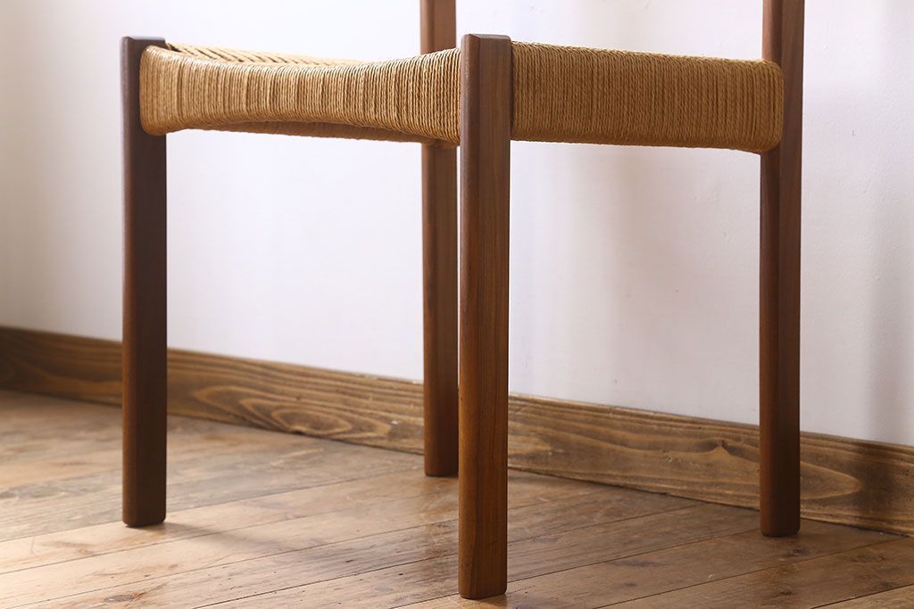 北欧家具　ビンテージ　ペーパーコードチェア(ダイニングチェア)(2)