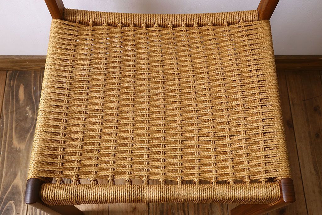 北欧家具　ビンテージ　ペーパーコードチェア(ダイニングチェア)(2)