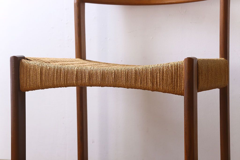 北欧家具　ビンテージ　ペーパーコードチェア(ダイニングチェア)(2)
