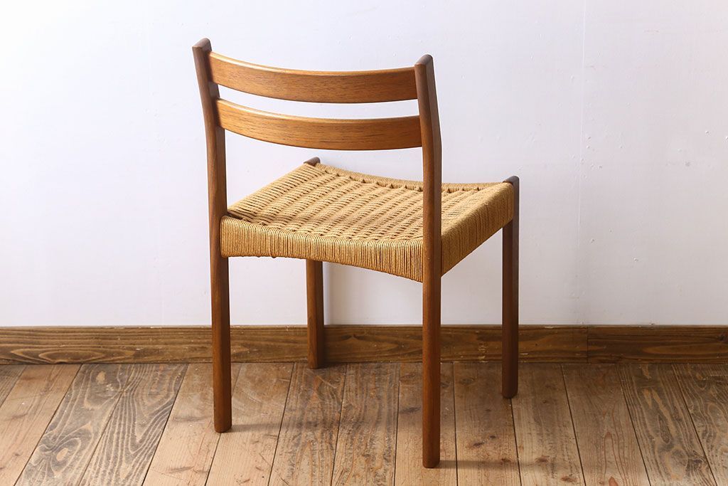 北欧家具　ビンテージ　ペーパーコードチェア(ダイニングチェア)(2)