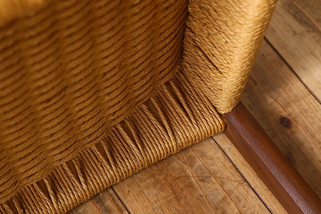 北欧家具　ビンテージ　ペーパーコードチェア(ダイニングチェア)(2)