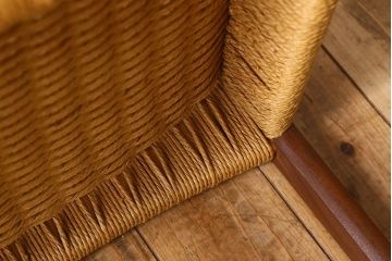 北欧家具　ビンテージ　ペーパーコードチェア(ダイニングチェア)(2)