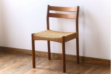 北欧家具　ビンテージ　ペーパーコードチェア(ダイニングチェア)(3)